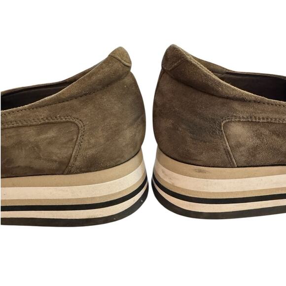 Softwaves Olive Army Green Suede Platform Chain Loafers EU 39.5 Arch Support 9 - Picture 7 of 8